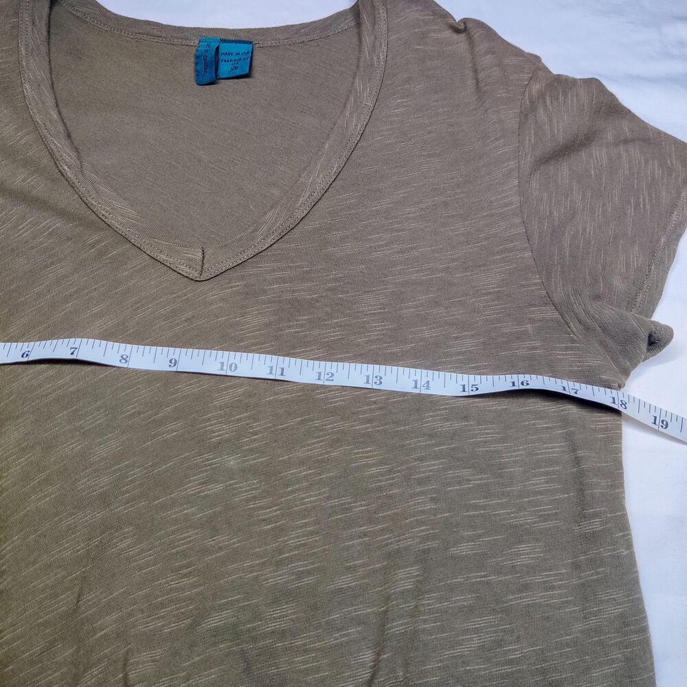 Anthropologie Left of Center Belmont Tie Back Peplum T Shirt XS Ruffle Slub Knit - Picture 9 of 14